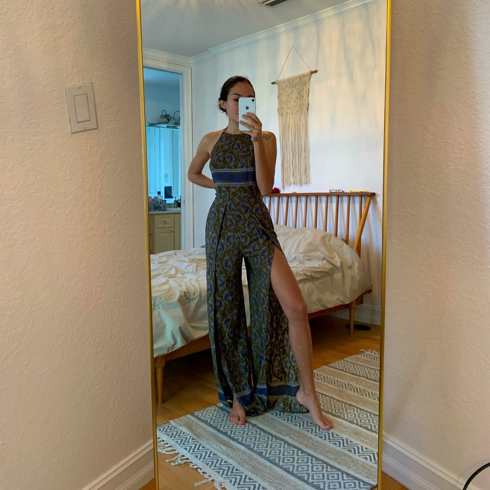 Slit leg jumpsuit